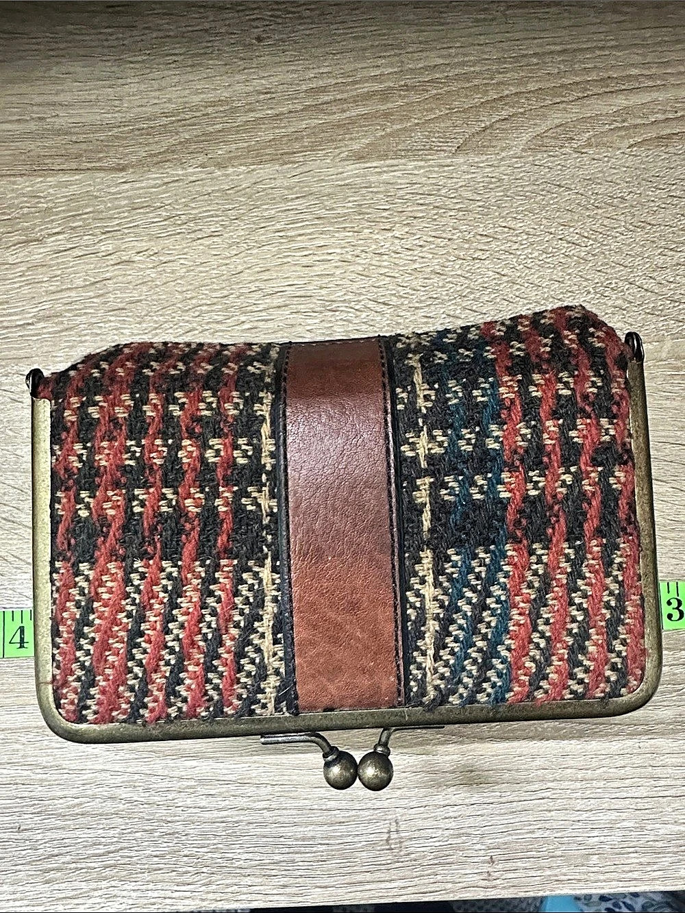 Fossil frame clutch Multicolor Striped Vintage